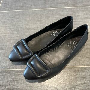 AGL ATTILIO GIUSTI LEOMBRUNI Lolita Leather Flats sz 37 around 7 US New
